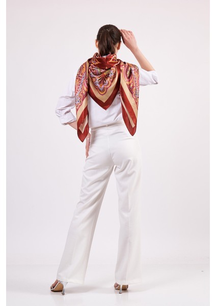 Saf Ipek Şal Fular | 140 cm | Etro Desen 2 modelleri
