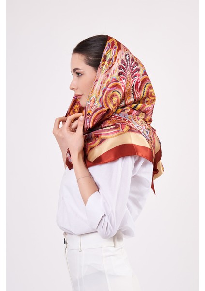 Saf Ipek Şal Fular | 140 cm | Etro Desen 2 fırsatları