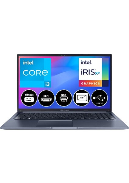 Vivobook X1502ZA-EJ067 Intel Core İ3-1215U 8gb 256GB SSD Full Hd  Windows 11 Home 15.6" Dizüstü Bilgisayar + Çanta