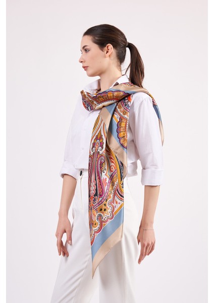 Saf Ipek Şal Fular | 140 cm | Etro Desen 3 fiyatları
