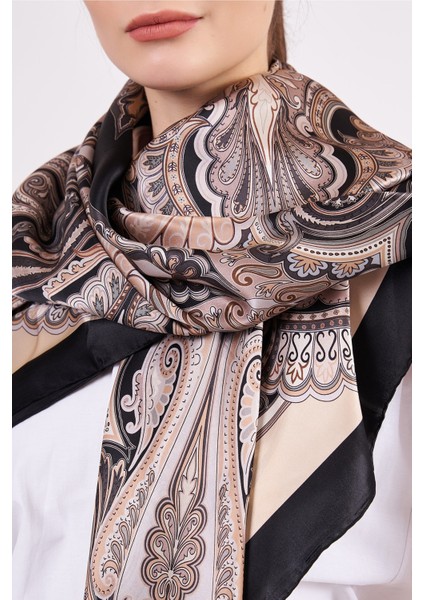 Saf Ipek Şal Fular | 140 cm | Etro Desen 5