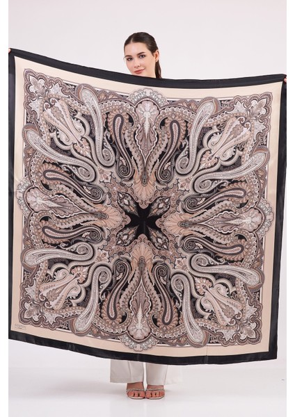 Saf Ipek Şal Fular | 140 cm | Etro Desen 5