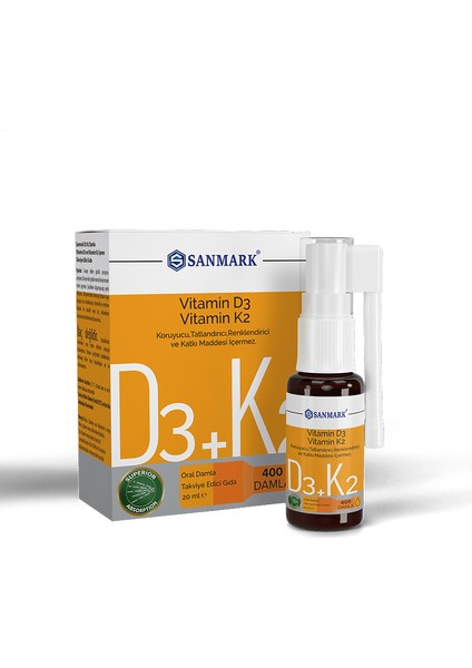Vitamin D3k2 Damla 20 Ml (Qualı-D)