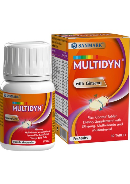 Multidyn Multivitamin ve Multimineral 30 Tablet