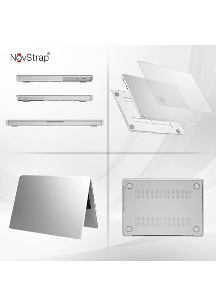 Apple Macbook Pro 14 Inç M3/m3 Pro/m3 Max A2992 A2918 ile Uyumlu Kılıf Sert Mat Buzlu Kapak