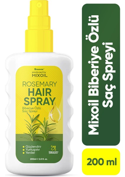 Mixoil Rosemary Hair Sprey Biberiye Saç Spreyi 200 Ml