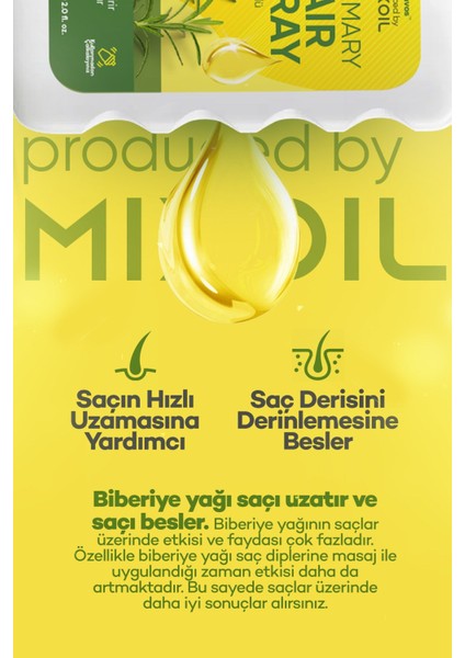 Mixoil Rosemary Hair Sprey Biberiye Saç Spreyi 200 Ml modelleri
