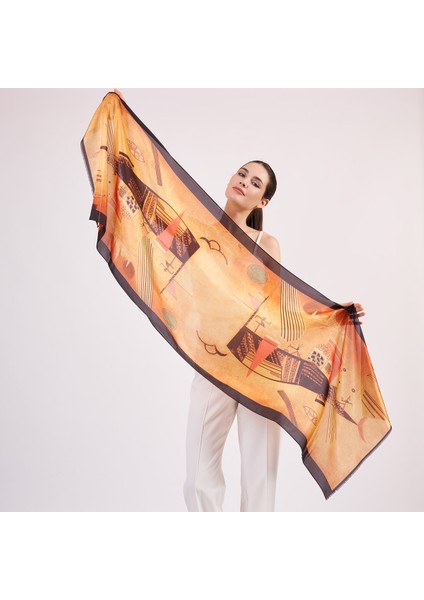 Vual Ipek Fular | 55X180 cm | Gold | Nomads Felt fiyatları
