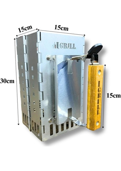 Igrıll Katlanabilir Kömür Tutuşturma Bacası