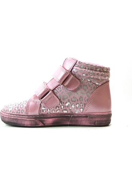 P.348 Deri Pembe Cırtlı Ortopedik Taşlı Kız Çocuk Bot modelleri