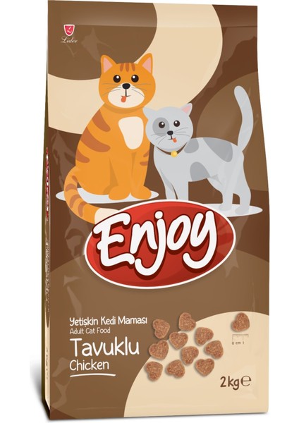 Enjoy Yetişkin Kediler Için Tavuklu Tam ve Dengeli Kedi Maması 2 kg