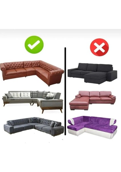 Bürümcük Eteksiz L Köşe Koltuk Örtüsü. 7 Kişilik Esnek, Köşe Koltuk Kılıfı. Toplam Uzunluk 550CM modelleri