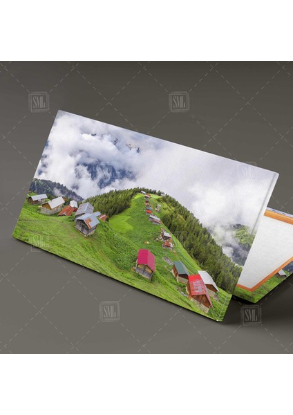 Pokut Yaylası Karadeniz Rize Doğa Sis Dağlar Manzara Enine Yatay Kanvas Tablo fiyatları
