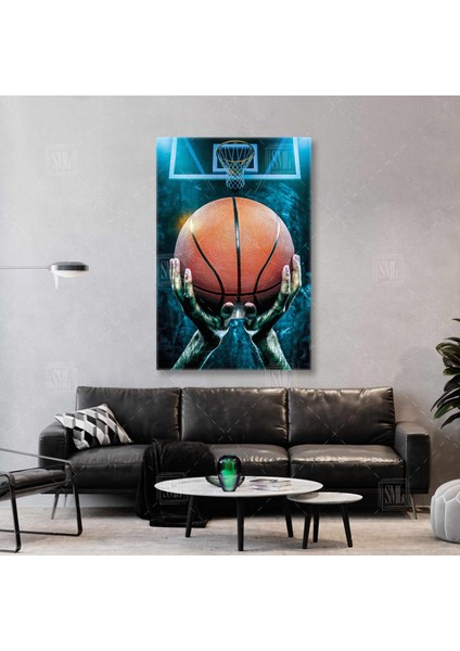 Basketbol Topu Basketbol Filesi Spor Dikey Kanvas Tablo