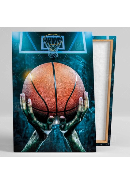 Basketbol Topu Basketbol Filesi Spor Dikey Kanvas Tablo