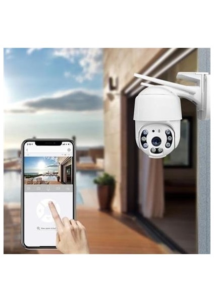 Defne Home Collection 20 MP HD Lens İç Dış Mekan Suya Danıklı IP Wifi Network Güvenlik Kamerası Wifi Kamera