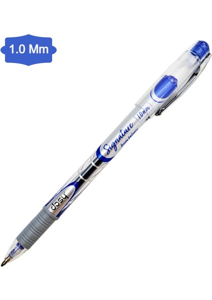 Signature 1.0 mm Jel Imza Kalemi Mavi 10 Adet