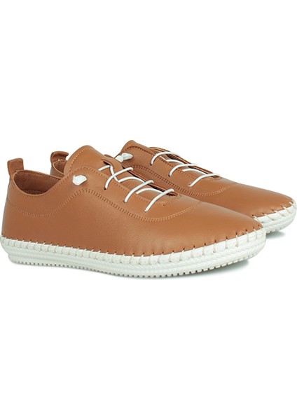 625041 167 Kadın Taba Deri Günlük Büyük Numara Ayakkabı fiyatları
