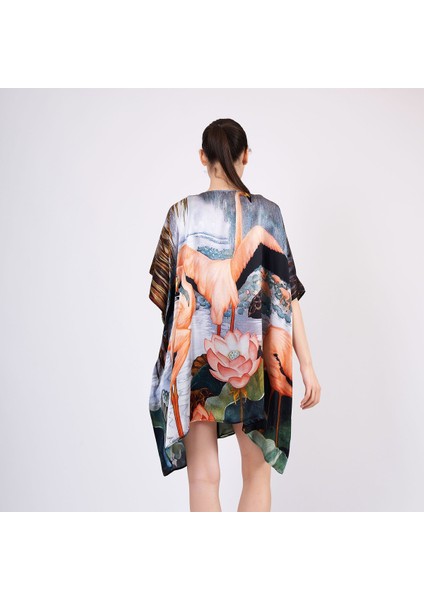 Nomads Felt Ipek Kısa Kimono Pareo | Kandinsky Little Worlds 2 | Nomads Felt