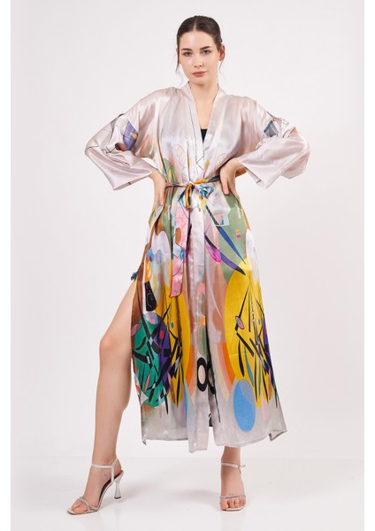 Nomads Felt Ipek Uzun Kimono Kaftan | Kandinsky Dominant Curve | Nomads Felt