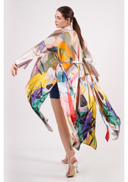 Nomads Felt Ipek Uzun Kimono Kaftan | Kandinsky Dominant Curve | Nomads Felt