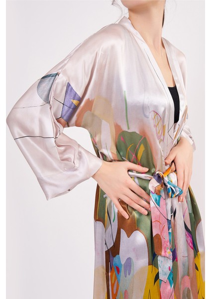 Nomads Felt Ipek Uzun Kimono Kaftan | Kandinsky Dominant Curve | Nomads Felt