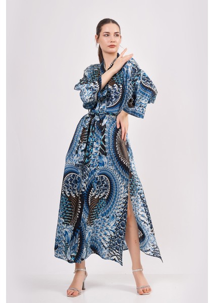 Nomads Felt Ipek Uzun Kimono Kaftan | Ikat Desen 11 | Nomads Felt