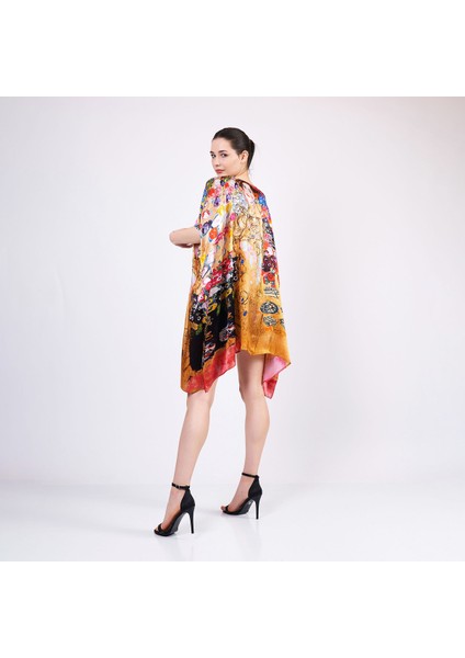 Ipek Kısa Kimono Pareo | Gustav Klimt Maria Munk | Nomads Felt