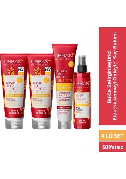 Urban Care Sülfatsız Hibiscus & Shea Butter Serisi 4'lü Set