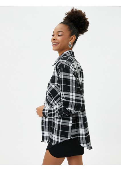 Oduncu Gömleği Cepli Yumuşak Dokulu Uzun Kollu