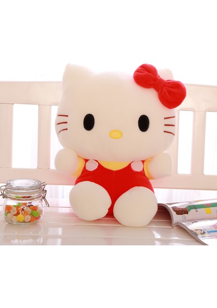 Merhaba Kt Kedi Peluş Oyuncak Tatlı Kedi Bebek Sevimli Kedi Doğum Günü Hediyesi Bebek Yastık 120G20CM (Yurt Dışından)