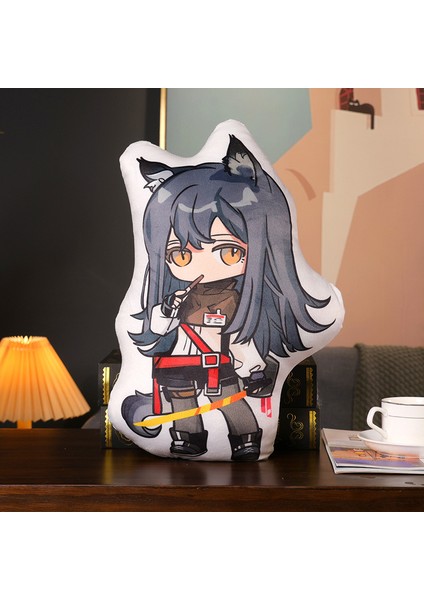 2d Animasyon Arknights Yastık Amiya Tavşan Peluş Oyuncak 400G45CM (Yurt Dışından)