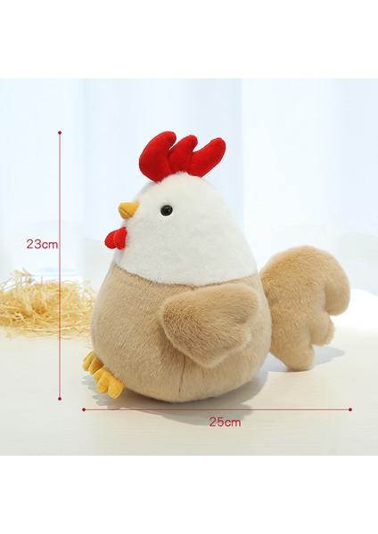 Peluş Oyuncak Tavuk Bebek, Sevimli Tavuk Bez Bebek, Yumuşak ve Rahat Yastık 300G23CM (Yurt Dışından)