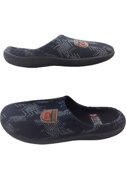 Unısex Siyah Çizgi Desenli Ev Içi Terlik GEZRR326-00