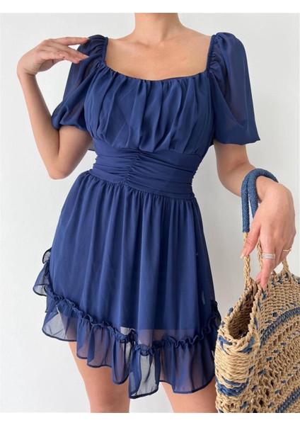 Ester Mini Elbise Mavi modelleri