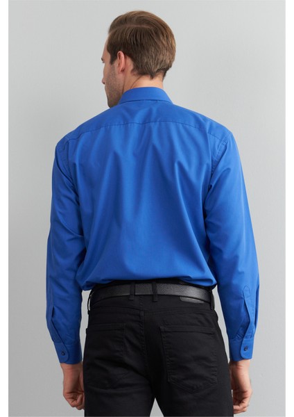 210 D Erkek T.cotton Uzun Kol Mavi Gömlek fırsatları