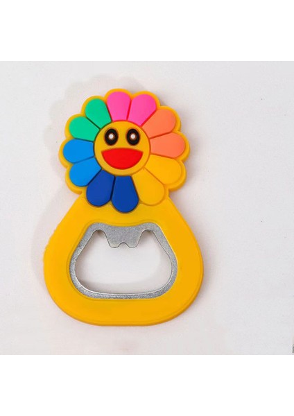 Şişe Açacağı Buzdolabı Mıknatısı Manyetik Kişiselleştirilmiş Yaratıcı 3D Bira Açacağı - Renkli Çiçekler (Yurt Dışından)