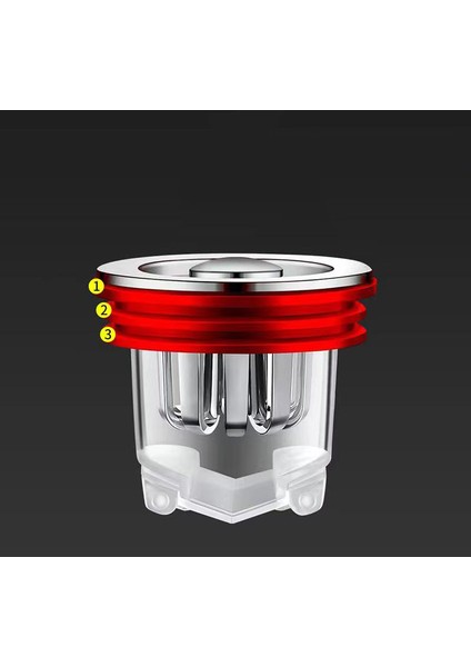 Hava Geçirmez Kapaklı Evrensel Banyo Yer Süzgeci - Kırmızı (Yurt Dışından) fiyatları