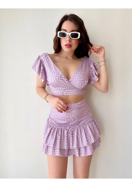 FIRFIRLI CROP & ETEK TAKIM - Lila