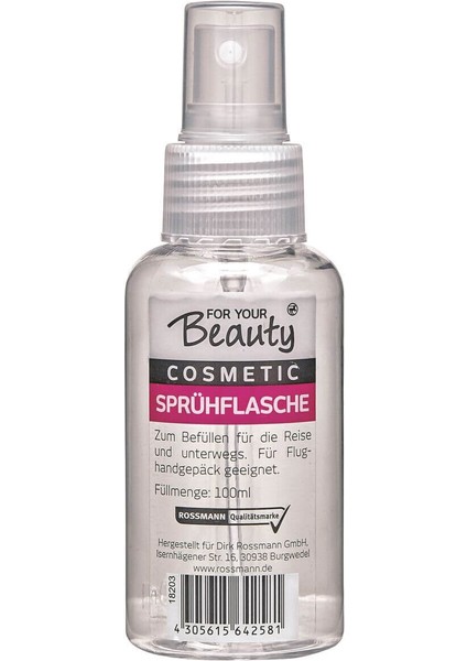 Seyahat İçin Uygun Sprey Şişesi 100 ml 1 Adet Şeffaf Malzeme