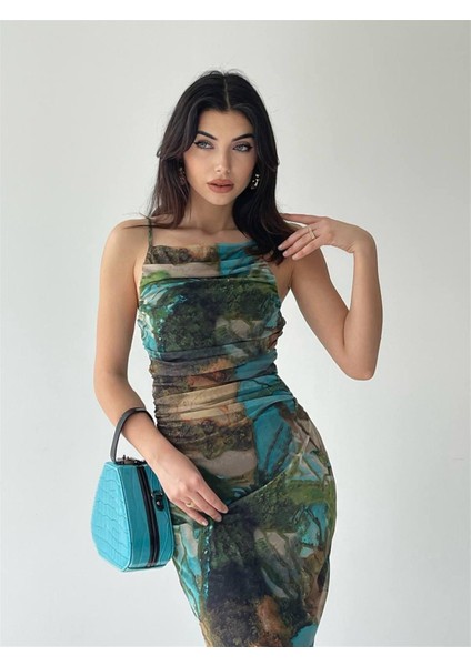 Eleni Askılı Elbise