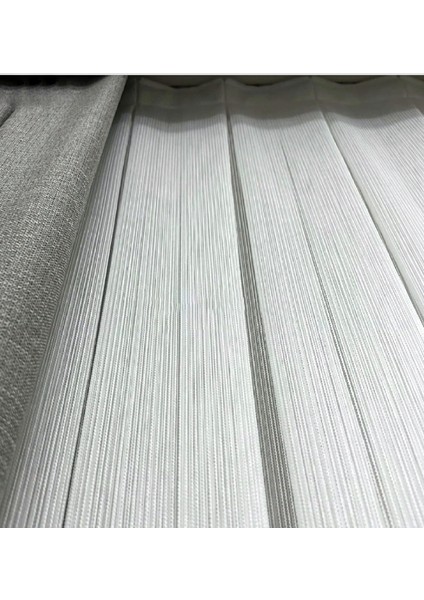 Aleyna Home Taç Mat Çelik Çizgili Tül Perde Kullanıma Hazır Normal Pile modelleri