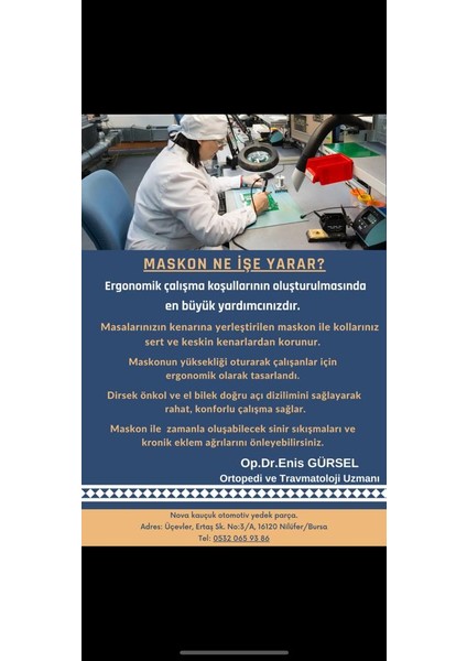 Maskon - Maus Ped - Masa Kol Dayama - Masa Bileklik - Ofis Masa Kol Dayama