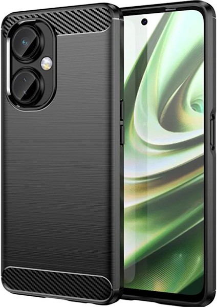 Oneplus Nord Ce 3 Lite Brushed Carbon Fiber Silikon Kılıf - Siyah AL3332