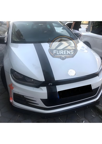 Vw Scirocco 08-16 Uyumlu Brabus Ön Lip 3 Parça Kanatlı Lip