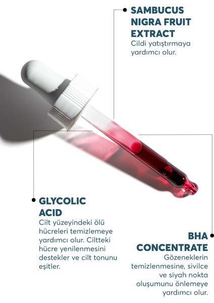 Aha & Bha Canlandırıcı & Cilt Tonu Eşitleyici Kırmızı Peeling Cilt Serumu 30 ml (Aha 10% + Bha 2%)