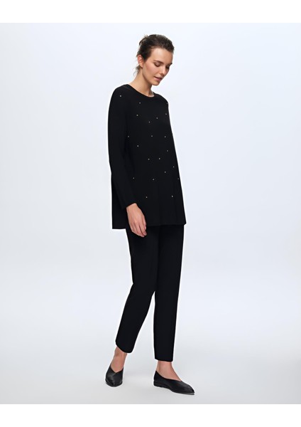 Kadın Önü Taşlı Basic Tunik