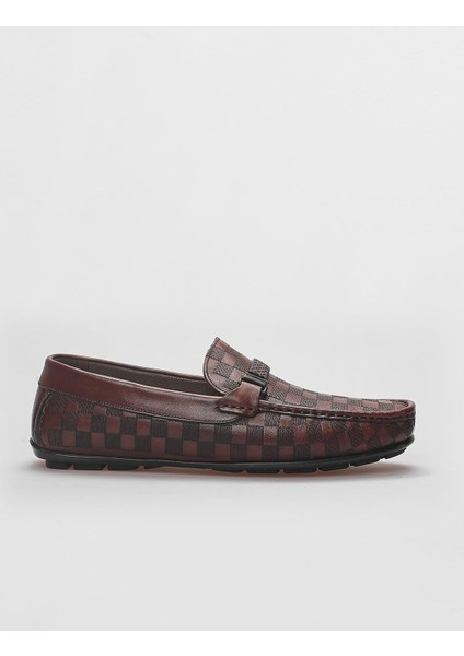 Deri Kahverengi Toka Detaylı Erkek Loafer