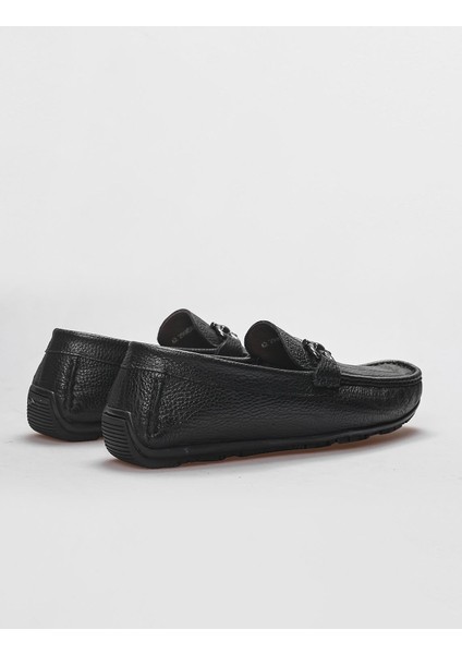 Hakiki Deri Siyah Tokalı Erkek Loafer fırsatları