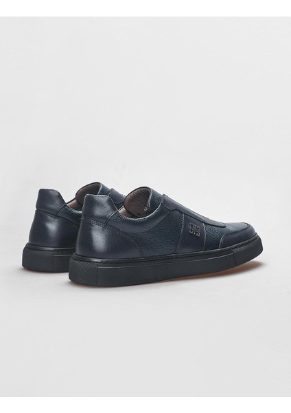 Deri Lacivert Erkek Sneaker